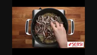 فیلم آموزشی تهیه پاستا مرغ و قارچ