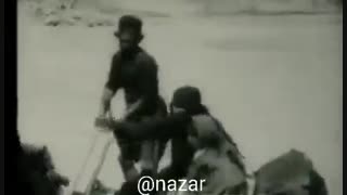 عبور عشایر بختیاری از رود کارون در سال۱۳۰۴