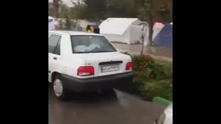 هم اکنون باران شدید در سرپل ذهاب منطقه زلزله زده