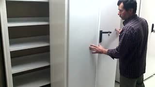 قفسه فلزی ریلی بایگانی اداری کتابخانه