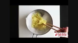 فیلم آموزشی تهیه نودل بدون سوپ