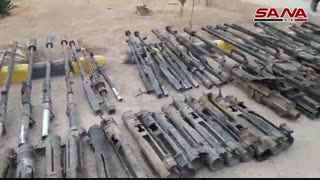 کشف انبار مهمات داعش در شهر دیرالزور توسط نیروهای ارتش سوریه