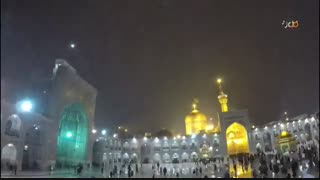 اولین برف سال ۱۳۹۶ در حرم مطهر رضوی