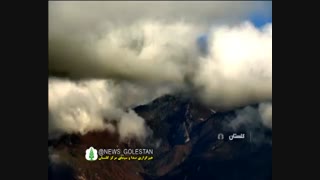 فیلم زمان گریز حرکت ابرها زیر پای بام گلستان،