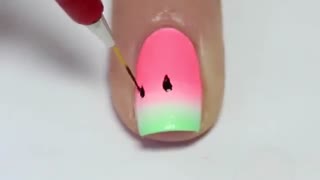 3 مدل دیزاین ناخن هندوانه ( ایده شب یلدا )