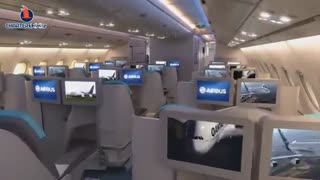 نمای داخل کابین ایرباس A380 - غول آسمان ها