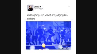 BTS در آتیش بازی آخر کنسرت با(red velvet (funny