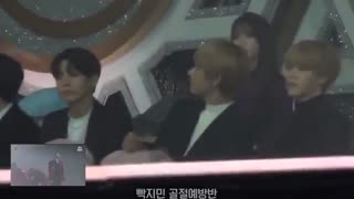 180110 BTS Reaction to Wanna One - Energetic & Twilight @ GDA 2018
