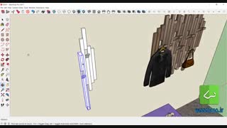 طراحی جا لباسی در sketchup (مرور ابزارهای اسکچ آپ)