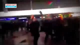 درگیری هواداران کردها و حامیان ترکیه در فرودگاه هانوفر آلمان