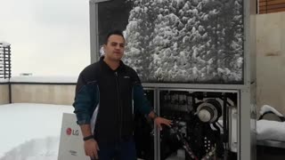 سرویس سیستم ghp lg super 2در شرایط برفی....