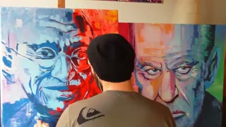 نقاشی گاندی