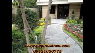 طراحی محوطه و فضای سبز و ساخت آبنما صخره ای