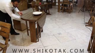میز ناهارخوری چوبی  تاشو شیک و تک
