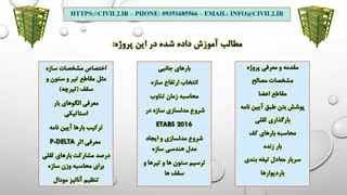 تحلیل و طراحی ساختمان 6 طبقه بتن آرمه با دفترچه محاسبات