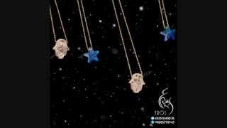 گردنبند دخترانه اسپرت آویز اوپالی در دو طرح هامسه و ستاره erosshop.ir