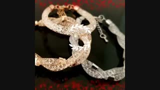 دستبند کریستال و استیل دو رشته سواروسکی استارداست erosshop.ir