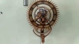 ساعت چوبی کاملا دست ساز