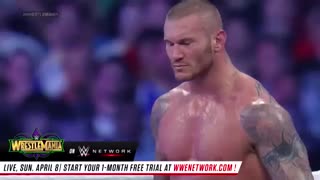 مسابقه کشتی کج تریپل ترت مچ باتیستا در مقابل رندی اورتون در مقابل دنیل برایان سر کمربند دبلیودبلیوای ورلد هوی ویت در رسلمنیا 30