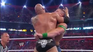 مسابقه کشتی کج جان سینا در مقابل د راک در پی پر ویوی رسلمنیا 28