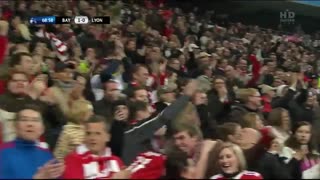 گل آرین روبن به لیون در لیگ قهرمانان اروپا 2010-2009