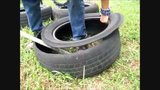 ساخت باغچه با لاستیک مستهلک