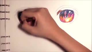 آموزش نقاشی حرفه ای: چشم های انیمه/مانگا در حال تماشای غروب Tutorial: How to Draw Sunset Anime/Manga Eyes アニメ