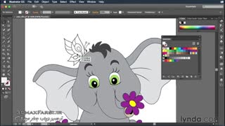 دانلود آموزش مبتدی ایلاستریتور : رنگ آمیزی سطوح Illustrator Adding color fills to objects