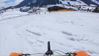 دوچرخه سواری هیجان انگیز در کوه های سغید اتریش