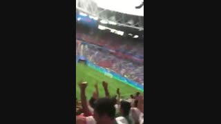 لحظه گل ایران به مراکش از دوربین من و خوشحالی هواداران ایرانی