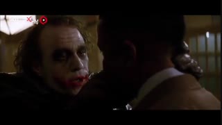 سکانس تعریف داستان صورت جوکر در فیلم شوالیه تاریکی