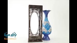 گلدان میناکاری جعبه چوبی