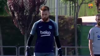 تماشای تمرین امروز بارسلونا توسط بارتومئو و آبیدال