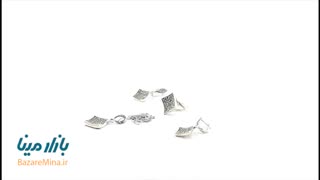 نیم ست سیاه قلم نقره مدل پردیس