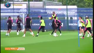 تمرین پی اس جی با حضور بوفون