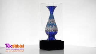 گلدان میناکاری با جعبه شفاف پلکسی ( خرید میناکاری در تهران ارسال به سراسر کشور)