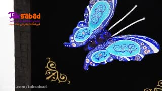 قاب پروانه میناکاری 20*20 سانتی متر BUTTERFLY ENAMEL
