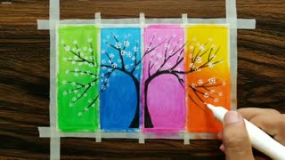 نقاشی زیبا با مداد شمعی