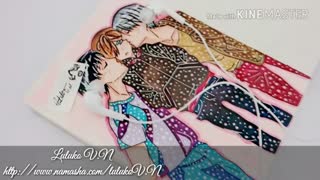نقاشی من از ویکتور/یوری/یوریو_انیمه yuri!!!on ice
