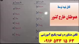 آموزش زبان ترکی استانبولی-آمادگی جهت آزمون تومر-مکالمه ترکی استانبولی-استاد علی کیانپور