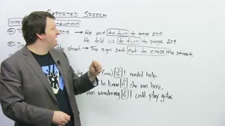 Three Grammar Rules for REPORTED SPEECH