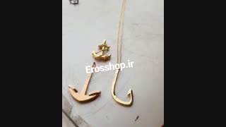 آویز گردنی اسپرت استیل رنگ ثابت طرح لنگر و قلاب