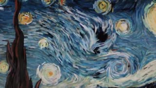 انیمیشن نقاشی شب پرستاره ونگوگ