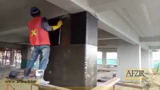 اجرای مقاوم سازی ستون بتونی با FRP