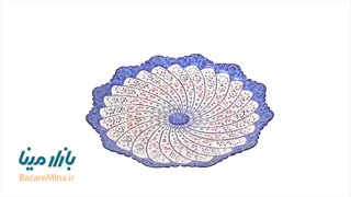 بشقاب میناکاری استاد مرتضی اسماعیلی