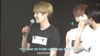 وقتی  سهون بخاطر پرحرفی بکهیون حرفاشو فراموش میکنه!^ㅅ^