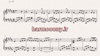 نت پیانو اعجاز از گوگوش