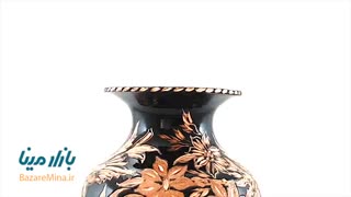 گلدان مسی بلونی کوچک حکاکی شده