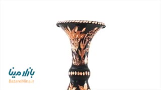گلدان مسی حکاکی شده 25 سانتی