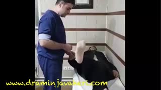 معاینه بیمار چهل روز بعداز تعویض مفصل لگن